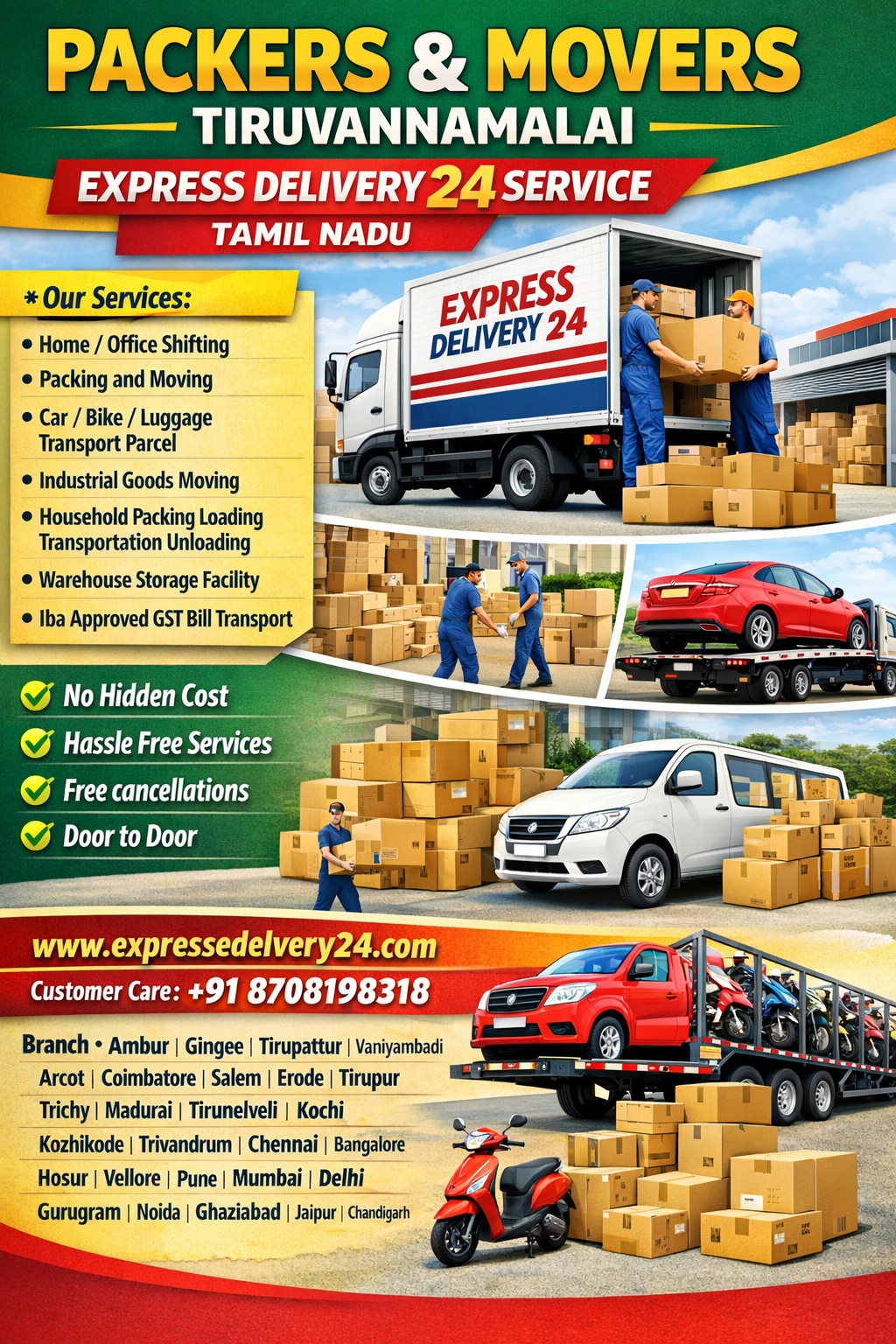 PACKERS AND MOVERS IN TIRUVANNAMALAI, 8708198318