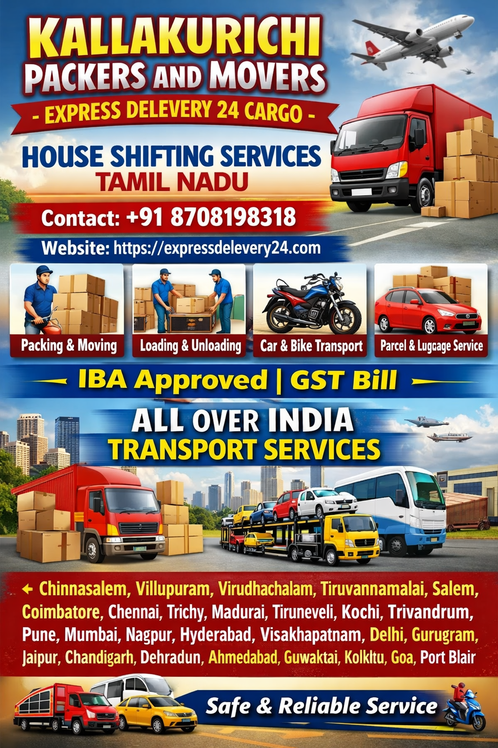 PACKERS AND MOVERS IN KALLAKURICHI, 8708198318