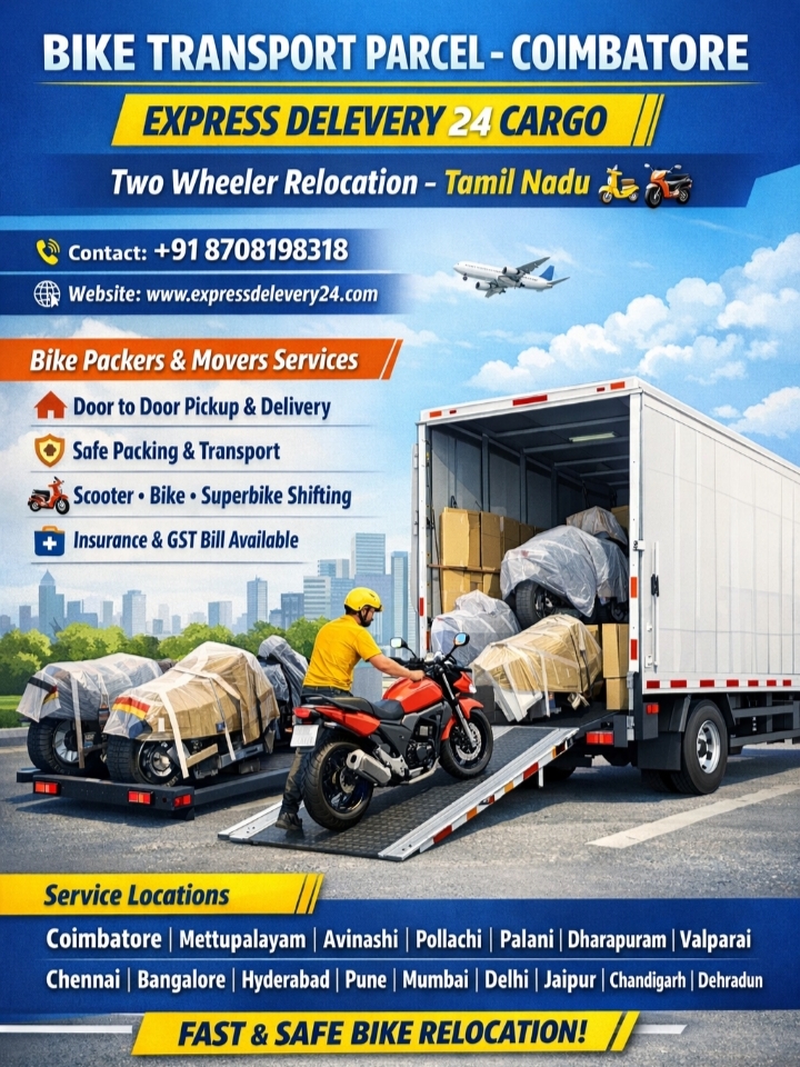 BIKE TRANSPORT IN COIMBATORE, 8708198318