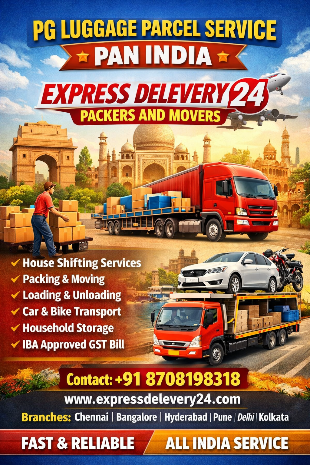 PG Luggage Parcel Service India | Hostel Luggage Moving Company | Cargo & Freight Company