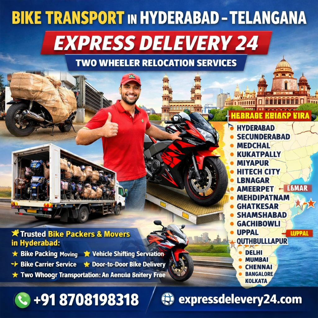 BIKE TRANSPORT PARCEL IN HYDERABAD 