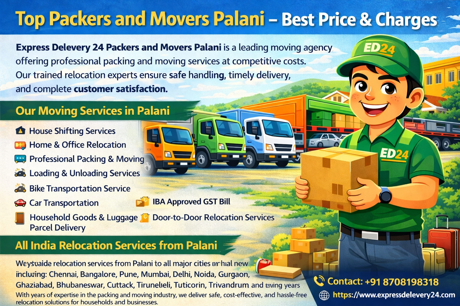 PACKERS AND MOVERS IN PALANI, 8708198318