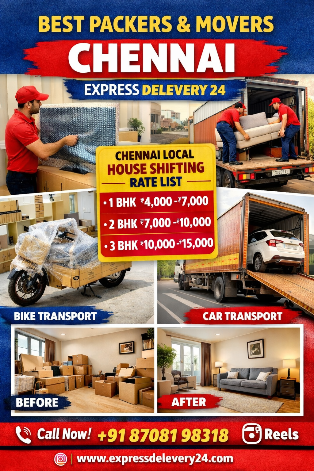 Local House Shifting Service Chennai Near Me | Express Delevery 24