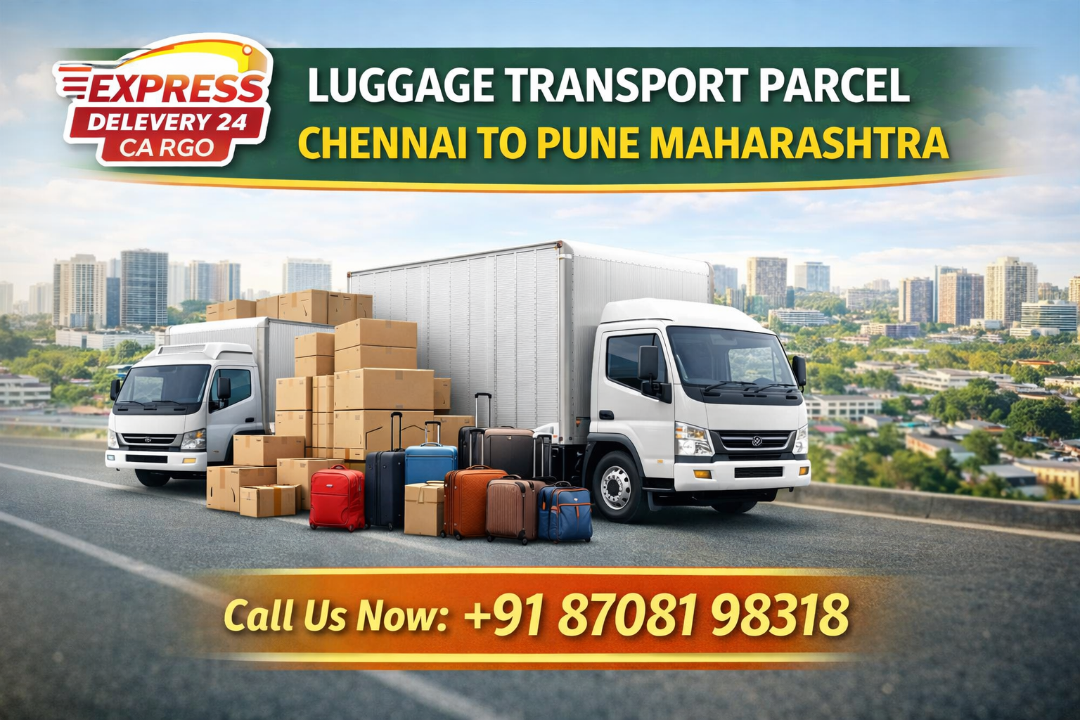 Chennai to Pune Parcel & Luggage Transport | Express Delevery 24 Cargo