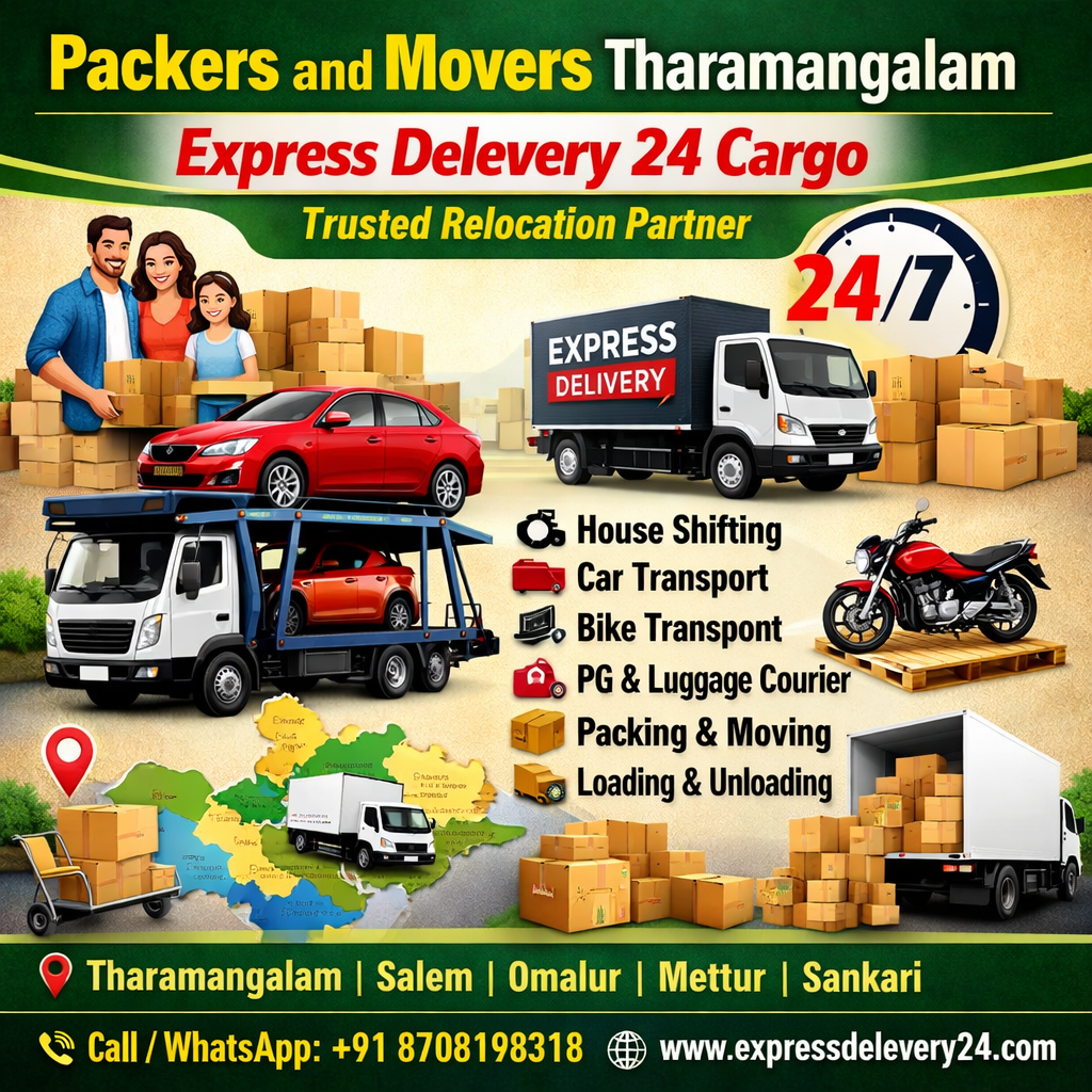 Packers and Movers Tharamangalam | Express Delevery 24 Cargo – House Shifting Services