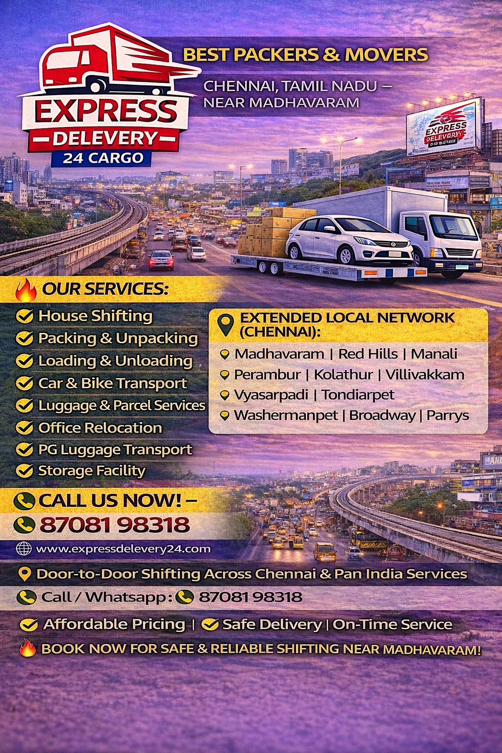 Best Packers and Movers in Madhavaram, 8708198318 Chennai | House Shifting Services Near Me - Agarwal Safe Express 