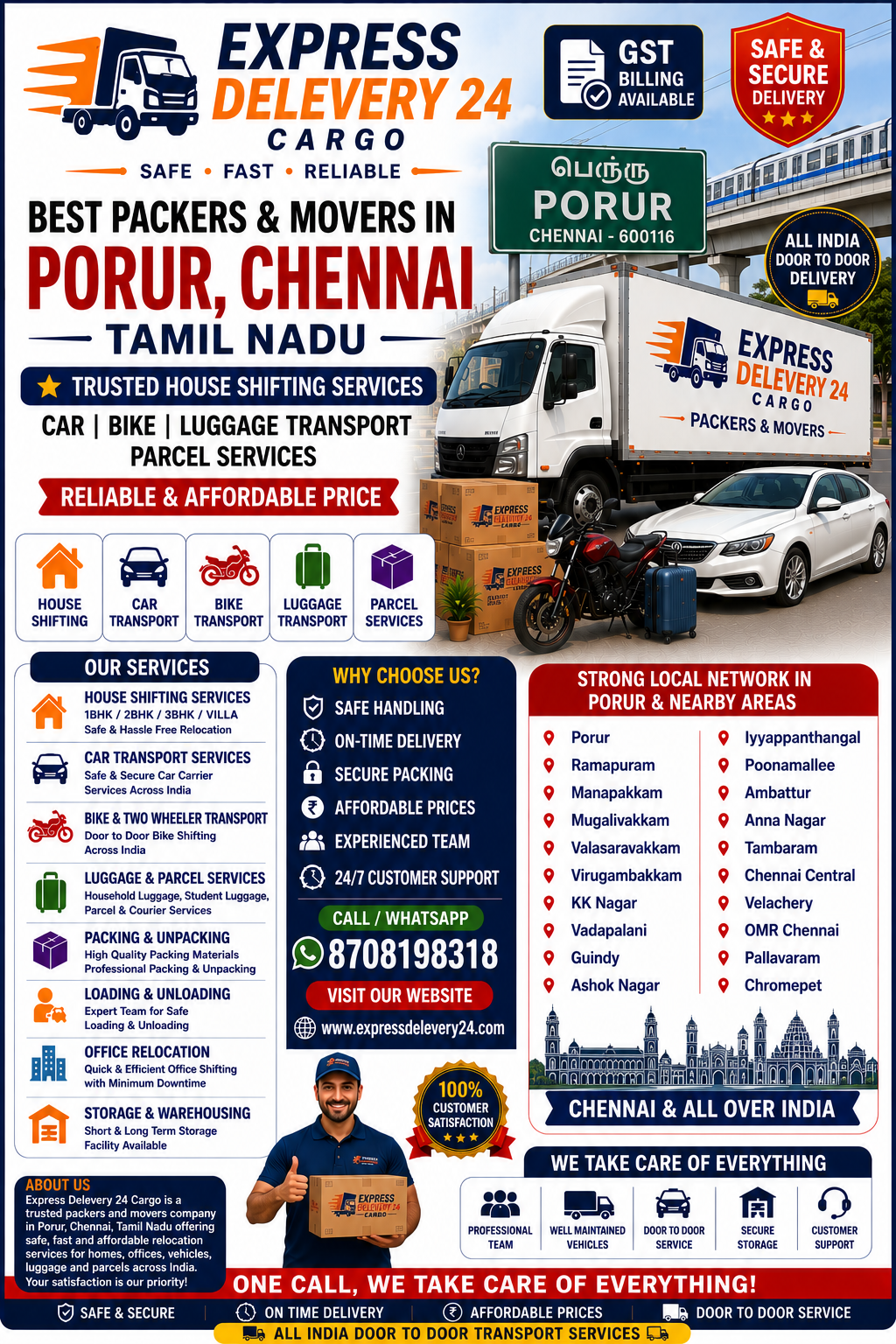 Packers and Movers in Porur, 9790956163 | House Shifting Services Near me - Agarwal Safe Express Chennai 