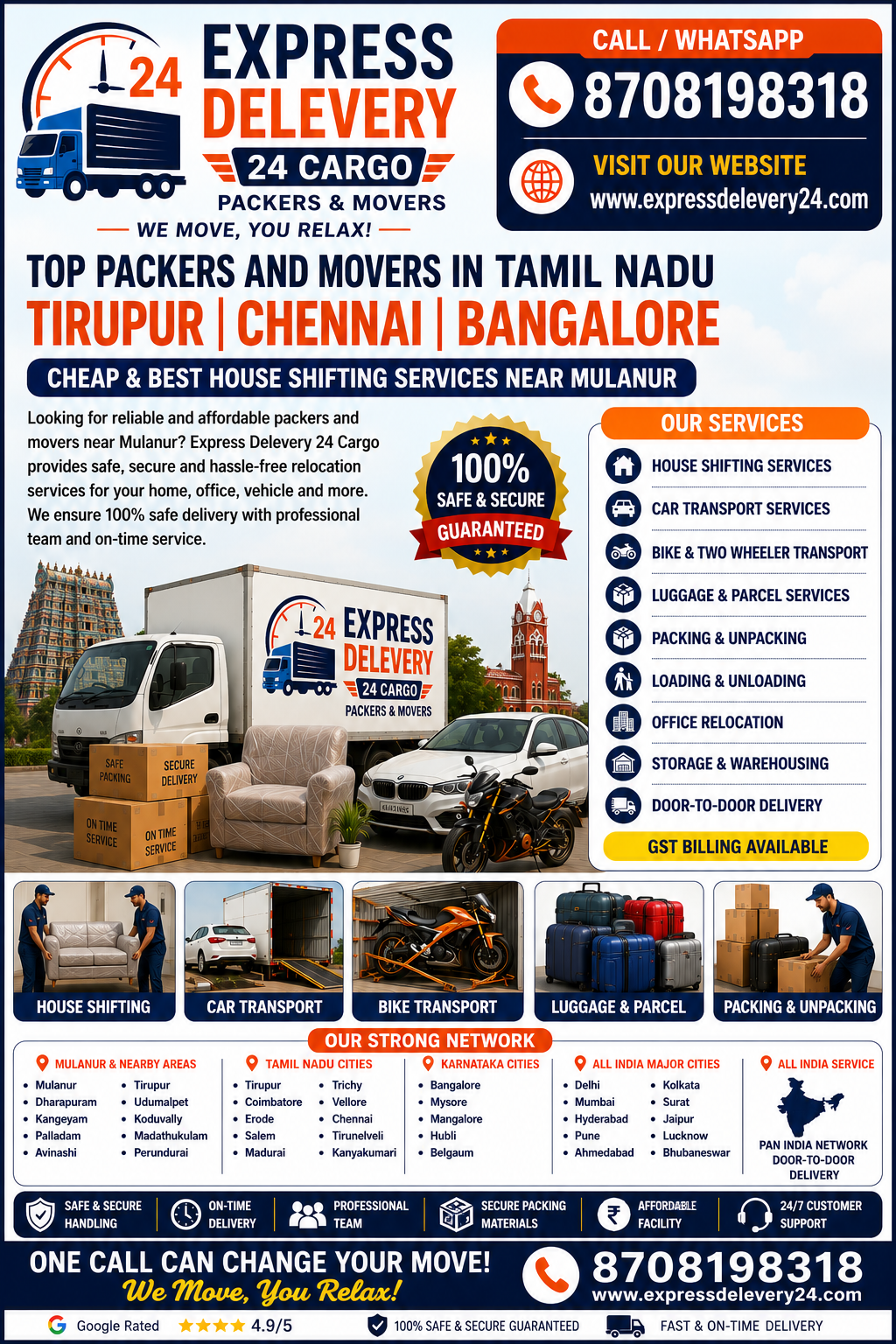 Best Packers and Movers in Mulanur, 8708198318 Tamil Nadu | House Shifting Services Near Me – Agarwal Safe Express