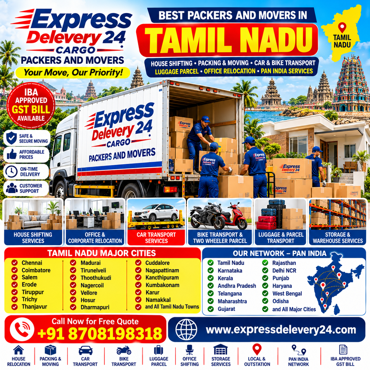 Best Packers and Movers in Tamil Nadu | House Shifting Services Near me 